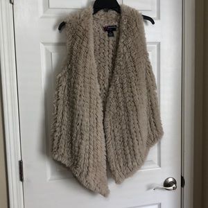 Peck & Peck Faux Fur Drape Vest. Size small.